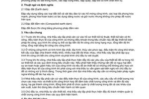 Tiêu chuẩn Việt Nam TCVN 8297:2009 về công trình thủy lợi - đập đất - yêu cầu kỹ thuật trong thi công bằng phương pháp đầm nén