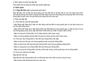 Tiêu chuẩn Việt Nam TCVN 8216:2009 về thiết kế đập đất đầm nén