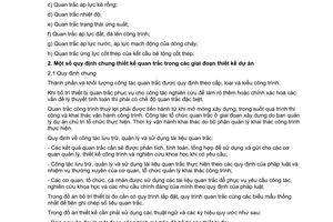 Tiêu chuẩn Việt Nam TCVN 8215:2009 về công trình thủy lợi - các quy định chủ yếu về thiết kế bố trí thiết bị quan trắc cụm công trình đầu mối