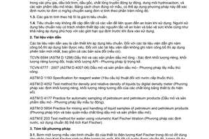 Tiêu chuẩn quốc gia TCVN 3182:2008 (ASTM D 6304) về Sản phẩm dầu mỏ, dầu bôi trơn và phụ gia - Xác định nước bằng chuẩn độ điện lượng Karl Fischer