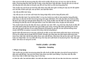 Tiêu chuẩn quốc gia TCVN 6684:2008 (ISO 8243 : 2006) về Thuốc lá điếu - Lấy mẫu