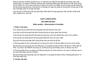 Tiêu chuẩn quốc gia TCVN 6184:2008 (ISO 7027 : 1999) về Chất lượng nước - Xác định độ đục