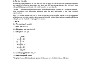 Tiêu chuẩn Việt Nam TCVN 6465:2008 về phụ gia thực phẩm - Sorbitol