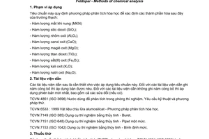 Tiêu chuẩn Việt Nam TCVN 1837:2008 về Trường thạch - Phương pháp phân tích hóa học