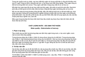 Tiêu chuẩn Việt Nam TCVN 7877:2008 (ISO 5666 : 1999) về chất lượng nước - Xác định thuỷ ngân