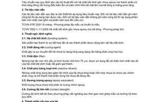 Tiêu chuẩn quốc gia TCVN 7951:2008 về hệ chất kết dính gốc nhựa epoxy cho bê tông - Yêu cầu kỹ thuật