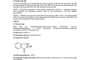 Tiêu chuẩn Việt Nam TCVN 6463:2008 về phụ gia thực phẩm - Kali sacarin