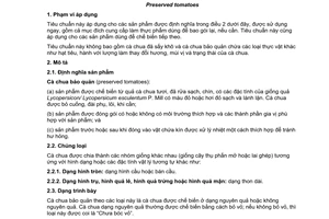 Tiêu chuẩn Việt Nam TCVN 5605:2008 (CODEX STAN 13-1981, Rev. 2007) về cà chua bảo quản