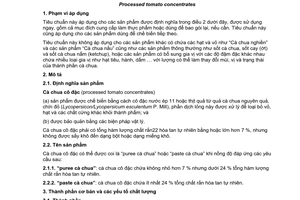 Tiêu chuẩn Việt Nam TCVN 5305:2008 (CODEX STAN 57-1981, Rev. 2007) về cà chua cô đặc