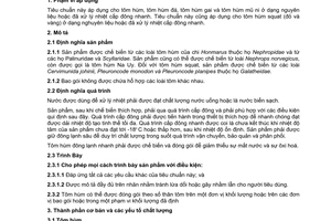 Tiêu chuẩn Việt Nam TCVN 7110:2008 (CODEX STAN 95-1981, REV.2-2004) về tôm hùm đông lạnh nhanh