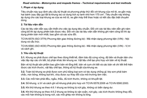 Tiêu chuẩn quốc gia TCVN 7238:2008 về Phương tiện giao thông đường bộ - Khung mô tô, xe máy - Yêu cầu và phương pháp thử