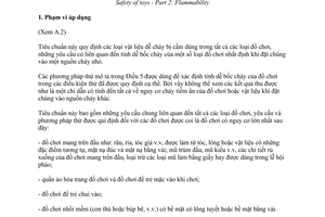 Tiêu chuẩn Việt Nam TCVN 6238-2:2008 (ISO 8124-2 : 2007) về an toàn đồ chơi trẻ em - Phần 2 - Yêu cầu chống cháy