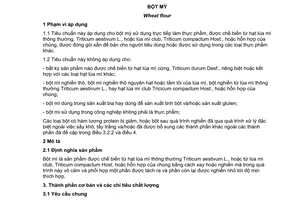 Tiêu chuẩn quốc gia TCVN 4359:2008 (CODEX STAN 152 - 1985, Rev.1 - 1995) về bột mỳ