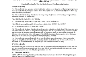 Tiêu chuẩn quốc gia TCVN 7910:2008 (ISO/ASTM 51275:2004) về Tiêu chuẩn thực hành sử dụng hệ đo liều màng mỏng nhuộm màu trong xử lý bằng bức xạ