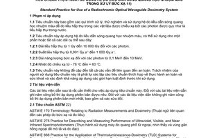 Tiêu chuẩn quốc gia TCVN 7912:2008 (ISO/ASTM 51310:2004) về Tiêu chuẩn thực hành sử dụng hệ đo liều dẫn sóng quang học nhuộm màu trong xử lý bằng bức xạ