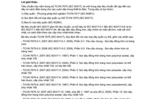 Tiêu chuẩn quốc gia TCVN 7675-27:2008 (IEC 60317-27: 1998/Amd. 1: 1999) về quy định đối với các loại dây quấn cụ thể - Phần 27: Sợi dây đồng hình chữ nhật có bọc giấy