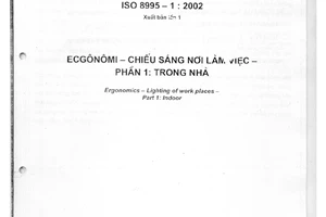 Tiêu chuẩn Việt Nam TCVN 7114-1:2008 (ISO 8995 - 1 : 2002/Cor 1 : 2005) về Ecgônômi - Chiếu sáng nơi làm việc - Phần 1: Trong nhà