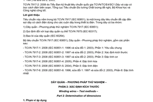 Tiêu chuẩn Việt Nam TCVN7917-2:2008 (IEC 60851 -2:1997/Amd. 2:2003) về dây quấn - Phương pháp thử nghiệm - Phần 2: Xác định kích thước