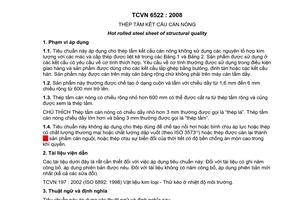 Tiêu chuẩn quốc gia TCVN 6522:2008 về Thép tấm kết cấu cán nóng