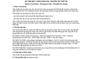 Tiêu chuẩn quốc gia TCVN 6719:2008 (ISO 13850:2006) về An toàn máy - Dừng khẩn cấp - Nguyên tắc thiết kế