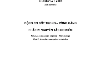 Tiêu chuẩn quốc gia TCVN 5735-2:2008 (ISO 6621-2 : 2003) về Động cơ đốt trong - Vòng găng - Phần 2: Nguyên tắc đo kiểm