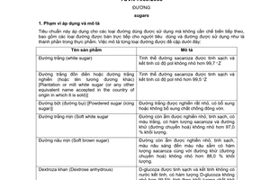 Tiêu chuẩn Việt Nam TCVN 7968:2008 (CODEX STAN 212: 1999) về đường