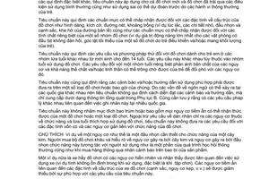 Tiêu chuẩn Việt Nam TCVN 6238-1:2008 (ISO 8124-1 : 2000, Amd. 1 : 2007, Amd. 2 : 2007) về an toàn đồ chơi trẻ em - Phần 1 - Các khía cạnh an toàn liên quan đến tính chất cơ lý