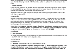 Tiêu chuẩn Việt Nam TCVN 7930:2008 (EN 12955:1999) về thực phẩm - Xác định aflatoxin B1 và tổng aflatoxin B1, B2, G1 và G2 trong ngũ cốc, quả có vỏ và sản phẩm của chúng - Phương pháp sắc ký lỏng hiệu năng cao có dẫn suất sau cột và làm sạch bằng cột ái lực miễn dịch