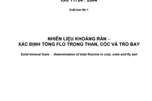 Tiêu chuẩn quốc gia TCVN 7987:2008 (ISO 11724 : 2004) về Nhiên liệu khoáng rắn - Xác định tổng Flo trong than, cốc và tro bay