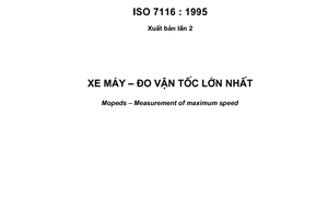 Tiêu chuẩn quốc gia TCVN 6010:2008 (ISO 7116 : 1995) về Xe máy - Đo vận tốc lớn nhất