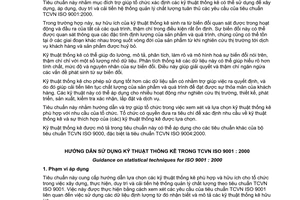 Tiêu chuẩn quốc gia TCVN 7781:2008 (ISO/TR 10017 : 2003) về Hướng dẫn sử dụng kỹ thuật thống kê trong TCVN ISO 9001:2000