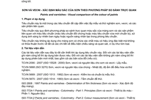 Tiêu chuẩn quốc gia TCVN 2102:2008 về Sơn và vecni - Xác định mầu sắc theo phương pháp so sánh trực quan