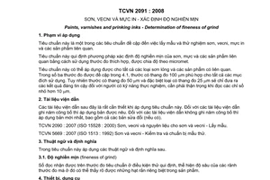 Tiêu chuẩn quốc gia TCVN 2091:2008 về Sơn, vecni và mực in - Xác định độ nghiền mịn