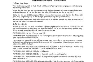 Tiêu chuẩn Việt Nam TCVN 7036:2008 về hạt tiêu đen (Piper Nigrum L.) -  quy định kỹ thuật