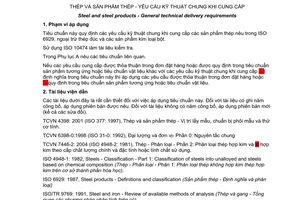 Tiêu chuẩn quốc gia TCVN 4399:2008 về Thép và sản phẩm thép - Yêu cầu kỹ thuật chung khi cung cấp