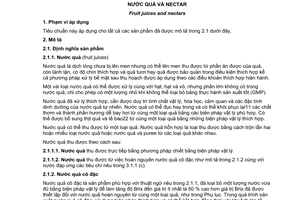 Tiêu chuẩn Việt Nam TCVN 7946:2008 (CODEX STAN 247:2005) về nước quả và nectar