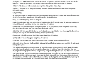 Tiêu chuẩn quốc gia TCVN 7777-1:2008 (ISO/IEC GUIDE 43-1 : 1997) về Thử nghiệm thành thạo bằng so sánh liên phòng thí nghiệm - Phần 1: Xây dựng và triển khai các chương trình thử nghiệm thành thạo