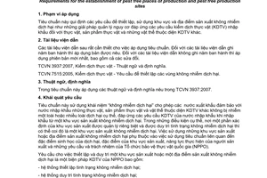 Tiêu chuẩn Việt Nam TCVN 7669:2007 về kiểm dịch thực vật - yêu cầu đối với việc thiết lập các khu vực và địa điểm sản xuất không nhiễm dịch hại