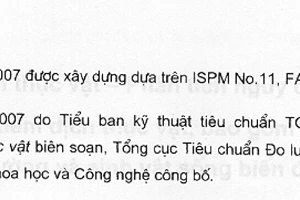 Tiêu chuẩn Việt Nam TCVN 7668:2007 về kiểm dịch thực vật - phân tích nguy cơ dịch hại đối với dịch hại kiểm dịch thực vật, bao gồm phân tích nguy cơ về môi trường và sinh vật sống biến đổi gen