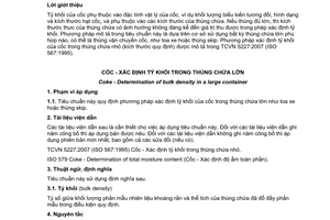 Tiêu chuẩn quốc gia TCVN 5228:2007 (ISO 1013:1990) về Cốc - Xác định tỷ khối trong thùng chứa lớn