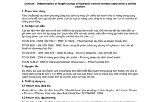 Tiêu chuẩn quốc gia TCVN 7713:2007 về Xi măng - Xác định sự thay đổi chiều dài thanh vữa trong dung dịch sulfat