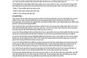 Tiêu chuẩn quốc gia TCVN 6688-1:2007 (ISO 8262-1:2005) về Sản phẩm sữa và thực phẩm từ sữa - Xác định hàm lượng chất béo bằng phương pháp khối lượng  Weibull-Berntrop (Phương pháp chuẩn) - Phần 1: Thực phẩm dành cho trẻ sơ sinh