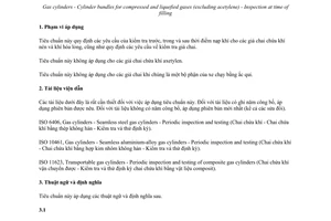 Tiêu chuẩn quốc gia TCVN 6873:2007 (ISO 11755 : 2005) về Chai chứa khí - Giá chai chứa khí nén và khí hoá lỏng (trừ axetylen) - Kiểm tra tại thời điểm nạp khí