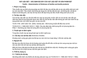 Tiêu chuẩn quốc gia TCVN 5071:2007 (ISO 5084 : 1996) về Vật liệu dệt - Xác định độ dày của vật liệu và sản phẩm dệt