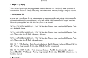 Tiêu chuẩn quốc gia TCVN 5476:2007 (ISO 105-N04 : 1993) về Vật liệu dệt - Phương pháp xác định độ bền màu - Phần N04: Độ bền màu với tẩy trắng: Natri clorit (mạnh)