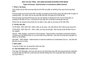 Tiêu chuẩn quốc gia TCVN 6727:2007 (ISO 5627 : 1995) về Giấy và cáctông - Xác định độ nhẵn (phương pháp Bekk)