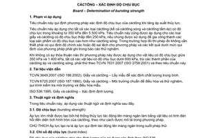 Tiêu chuẩn quốc gia TCVN 7632:2007 (ISO 2759:2001) về Cáctông - Xác định độ chịu bục