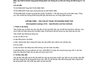 Tiêu chuẩn quốc gia TCVN 5596:2007 (ISO 2093:1986) về Lớp mạ thiếc - Yêu cầu kỹ thuật và phương pháp thử