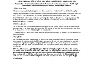 Tiêu chuẩn Việt Nam TCVN 7595-1:2007 (ISO 15141-1:1998) về thực phẩm - xác định ocratoxin A trong ngũ cốc và sản phẩm ngũ cốc - Phần 1: Phương pháp sắc ký lỏng hiệu năng cao làm sạch bằng silica gel