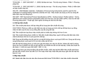 Tiêu chuẩn quốc gia TCVN 258-3:2007 (ISO 6507-3 : 2005) về Vật liệu kim loại - Thử độ cứng Vickers - Phần 3: Hiệu chuẩn tấm chuẩn